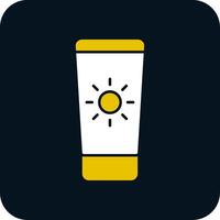 Sun Cream Glyph Two Color Icon vector