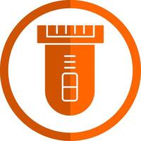 Electric Razor Glyph Orange Circle Icon vector