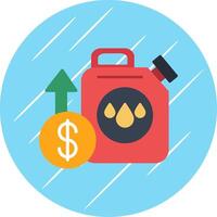 Oil Price Flat Blue Circle Icon vector