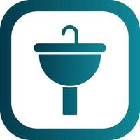 Sinking Glyph Gradient Round Corner Icon vector