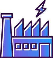 Power Plant Gradient Filled Icon vector