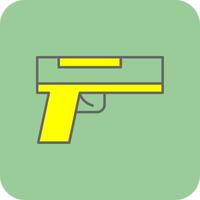 Gun Filled Yellow Icon vector