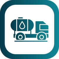 Tank Truck Glyph Gradient Round Corner Icon vector