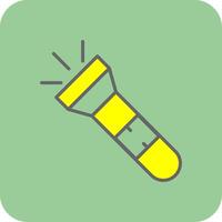 Torch Filled Yellow Icon vector