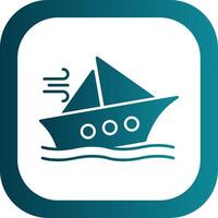 Shipwreck Glyph Gradient Round Corner Icon vector