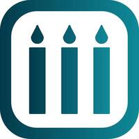 Candle Glyph Gradient Round Corner Icon vector