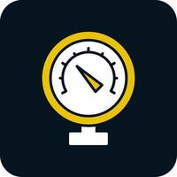 Pressure Meter Glyph Two Color Icon vector