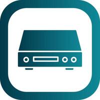 Dvd Player Glyph Gradient Round Corner Icon vector