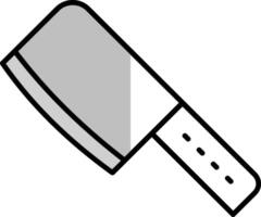 Cleaver Filled Half Cut Icon vector