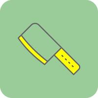 Cleaver Filled Yellow Icon vector