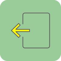 Exit Door Filled Yellow Icon vector