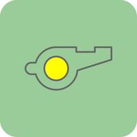 Whistle Filled Yellow Icon vector