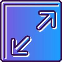 Resize Gradient Filled Icon vector