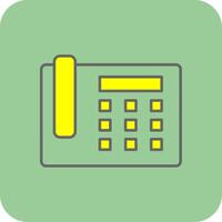 Landline Filled Yellow Icon vector