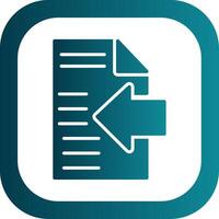 Import Glyph Gradient Round Corner Icon vector