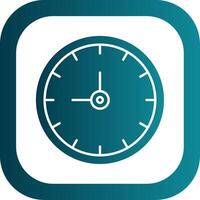 Clock Glyph Gradient Round Corner Icon vector