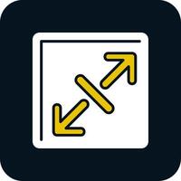 Expand Glyph Two Color Icon vector
