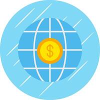 International Business Flat Blue Circle Icon vector