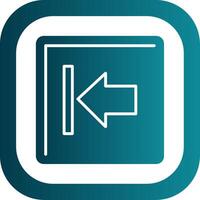 Left Arrow Glyph Gradient Round Corner Icon vector