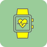 Smart Watch Filled Yellow Icon vector