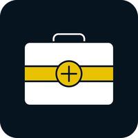 First Aid kit Glyph Two Color Icon vector