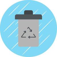 Garbage Flat Blue Circle Icon vector