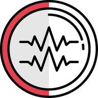 Sound Beats Filled Half Cut Icon vector