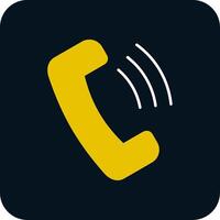 Phone Call Glyph Two Color Icon vector