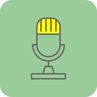 Microphone Filled Yellow Icon vector