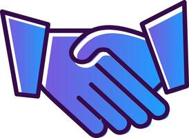 Hand Shaking Gradient Filled Icon vector