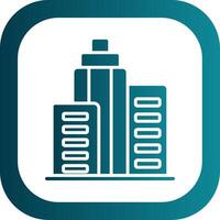 Office Building Glyph Gradient Round Corner Icon vector