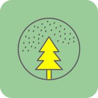 Snow Globe Filled Yellow Icon vector