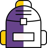 Backpack Filled Half Cut Icon vector