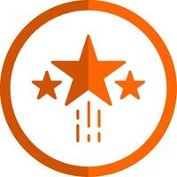 Star Glyph Orange Circle Icon vector