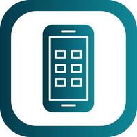 Phone Glyph Gradient Round Corner Icon vector