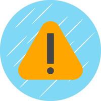 Warning Flat Blue Circle Icon vector