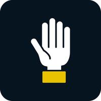 Hand Glyph Two Color Icon vector