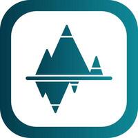 Glacier Glyph Gradient Round Corner Icon vector