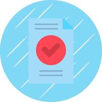 Verified Flat Blue Circle Icon vector