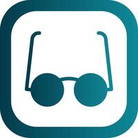 Goggles Glyph Gradient Round Corner Icon vector