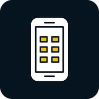 Phone Glyph Two Color Icon vector