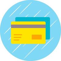 Credit Card Flat Blue Circle Icon vector