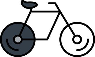 bicicleta lleno medio cortar icono vector