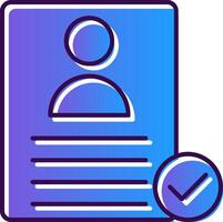 Approved Gradient Filled Icon vector