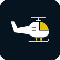 Helicopter Glyph Two Color Icon vector