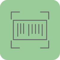 Barcode Filled Yellow Icon vector