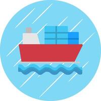 Shipment Flat Blue Circle Icon vector