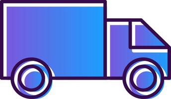 Cargo Van Gradient Filled Icon vector