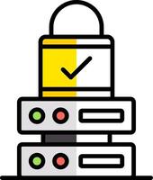 Data Protection Filled Half Cut Icon vector