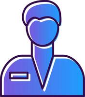 Postman Gradient Filled Icon vector